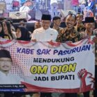 Kompak : Karang taruna Tunas Bakti gelar deklarasi dukung mas Dion jadi Bupati