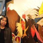 Pameran : Dibyo dengan karya seninya saat pameran di Episentrum, jakarta selatan